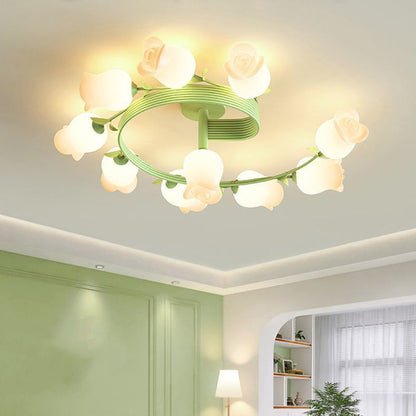 Contemporary PE Flower Ceiling Light