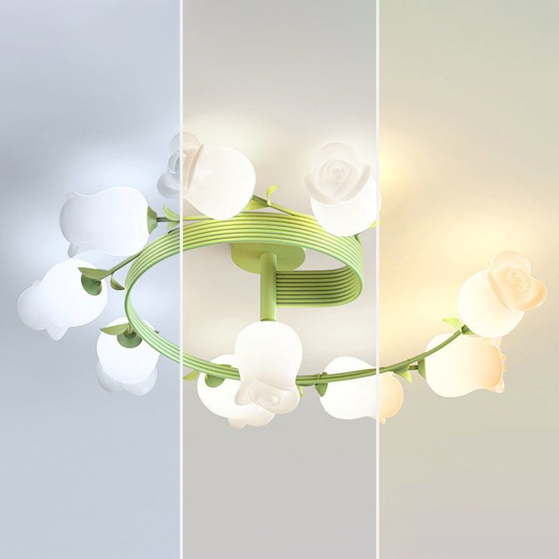 Contemporary PE Flower Ceiling Light