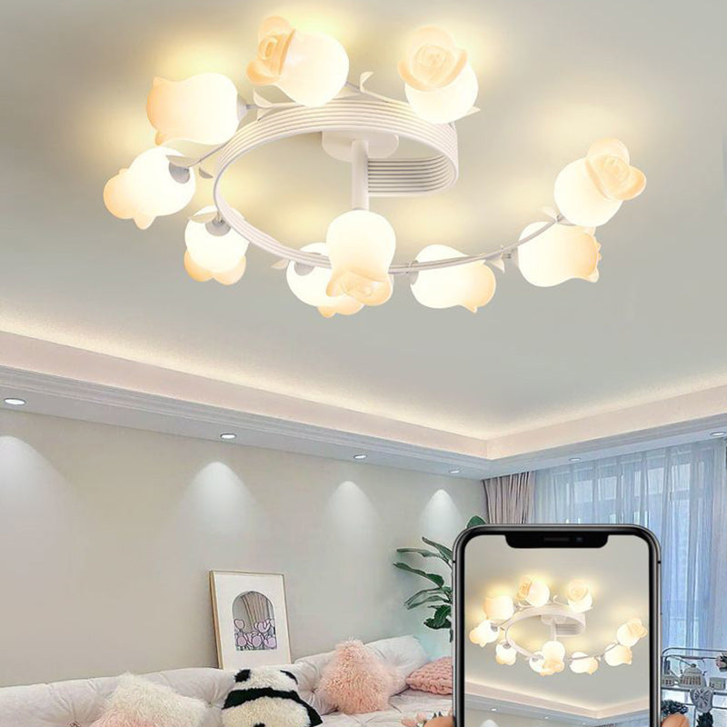 Contemporary PE Flower Ceiling Light