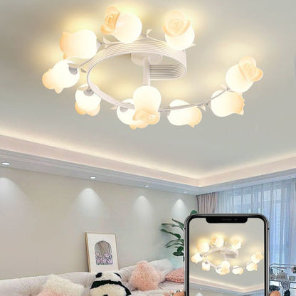 Contemporary PE Flower Ceiling Light