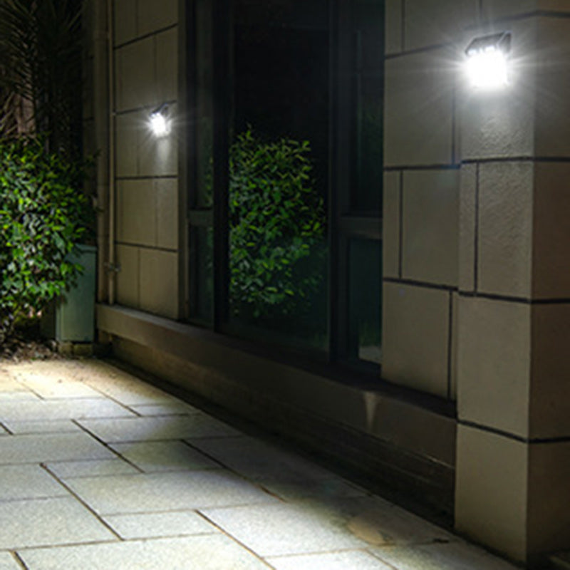 Solar Stainless Steel PC LED Outdoor Wall Sconce Lamp