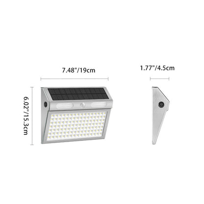 Solar Stainless Steel PC LED Outdoor Wall Sconce Lamp