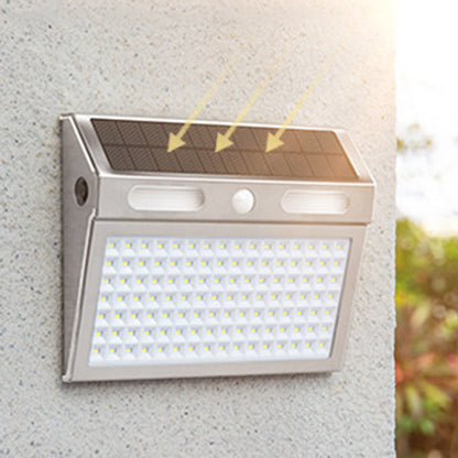 Solar Stainless Steel PC LED Outdoor Wall Sconce Lamp