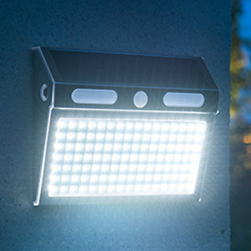 Solar Stainless Steel PC LED Outdoor Wall Sconce Lamp