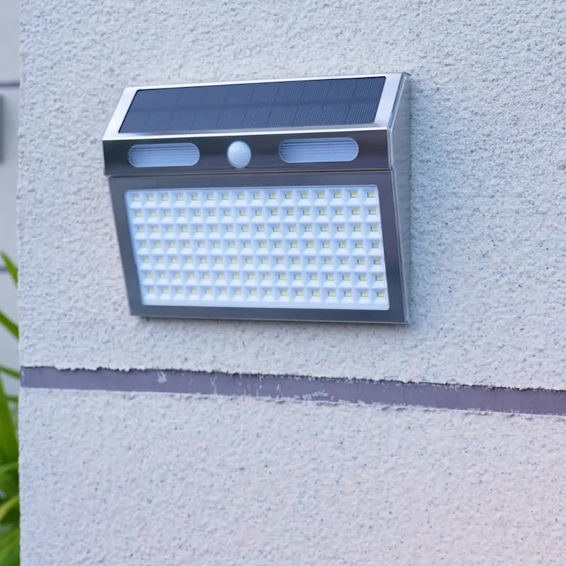 Solar Stainless Steel PC LED Outdoor Wall Sconce Lamp