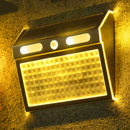 Solar Stainless Steel PC LED Outdoor Wall Sconce Lamp