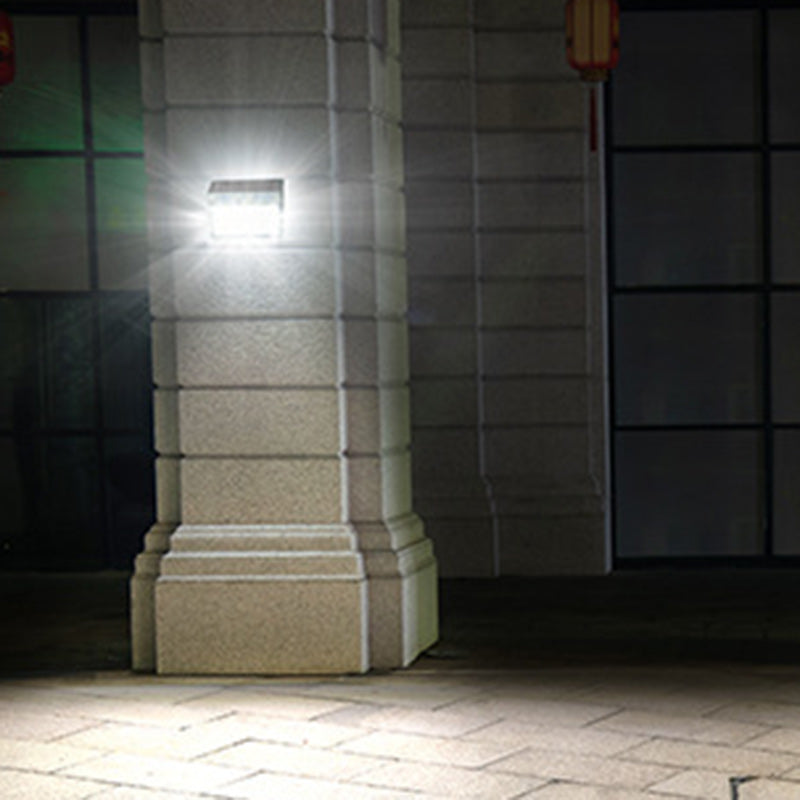 Solar Stainless Steel PC LED Outdoor Wall Sconce Lamp