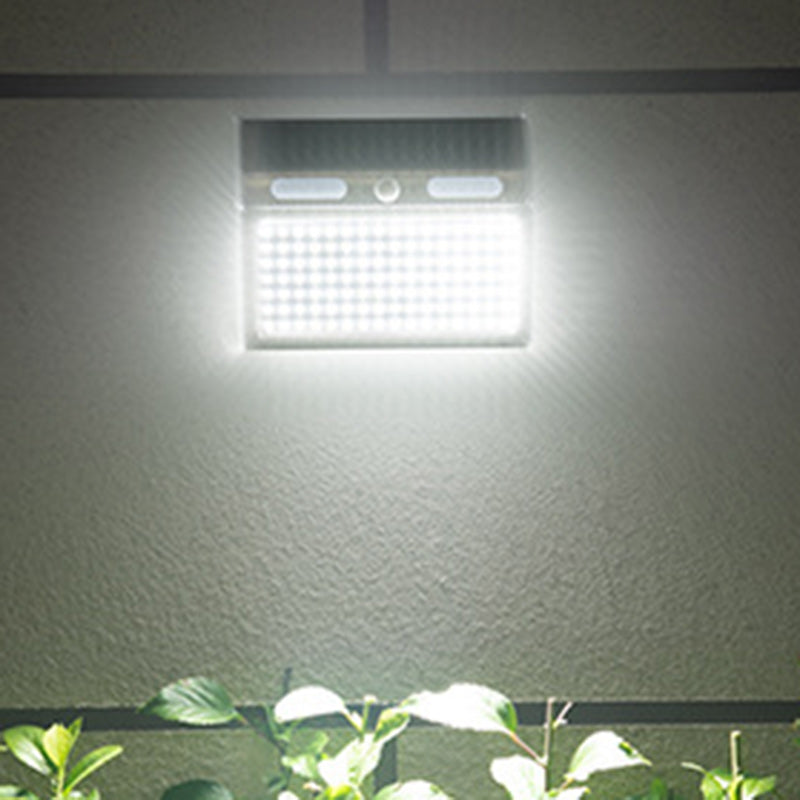 Solar Stainless Steel PC LED Outdoor Wall Sconce Lamp