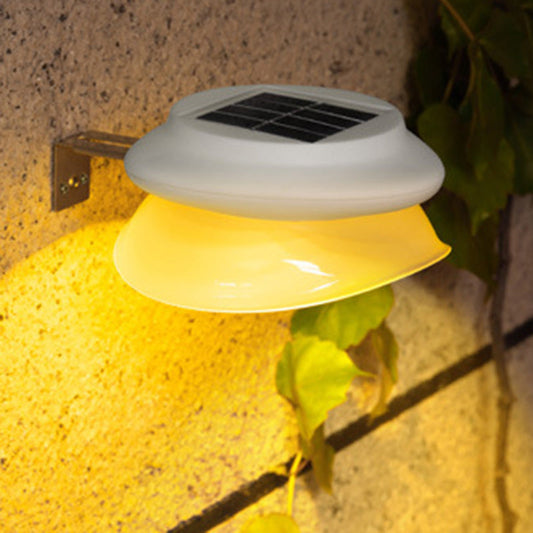 Solar Triangle Arc ABS PC LED Outdoor Wall Sconce Lamp