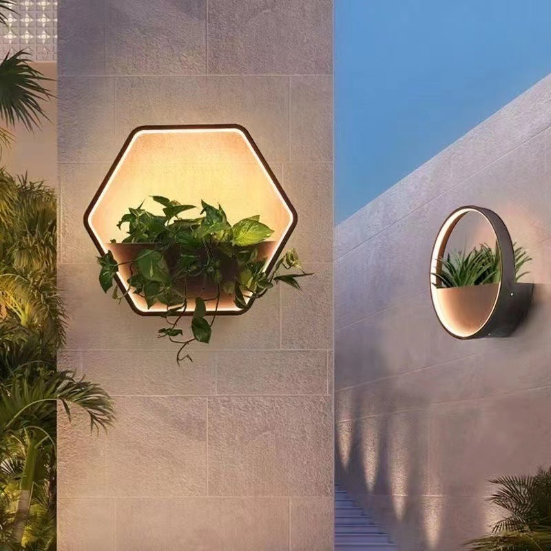 Scandinavian Steel Aluminum LED Outdoor Wall Sconce Lamp