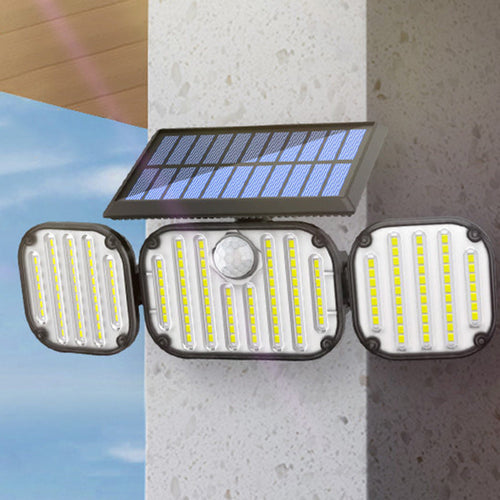 Solar Round Bezel ABS Plastic LED Outdoor Wall Sconce Lamp