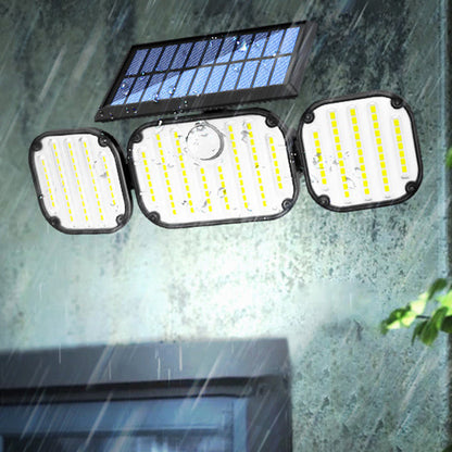 Solar Round Bezel ABS Plastic LED Outdoor Wall Sconce Lamp
