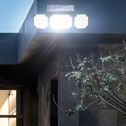 Solar Round Bezel ABS Plastic LED Outdoor Wall Sconce Lamp