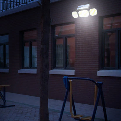Solar Round Bezel ABS Plastic LED Outdoor Wall Sconce Lamp