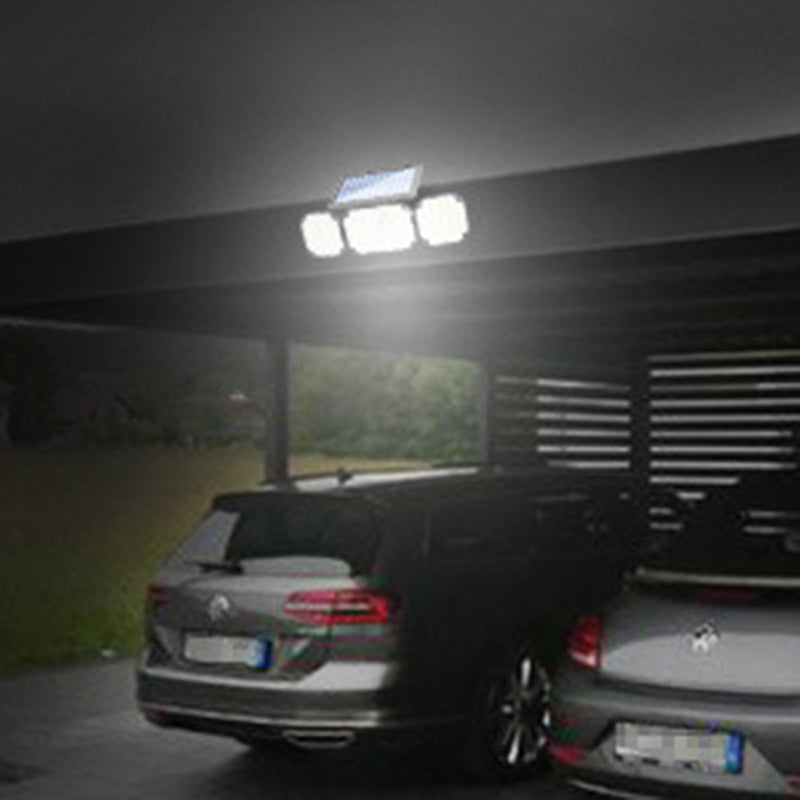 Solar Round Bezel ABS Plastic LED Outdoor Wall Sconce Lamp