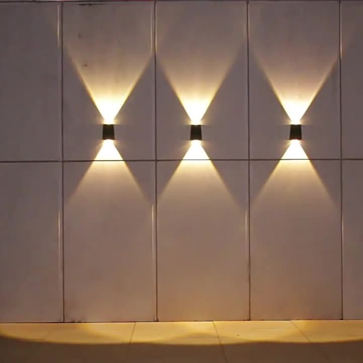 Solar Rectangle ABS PVC LED Outdoor Wall Sconce Lamp