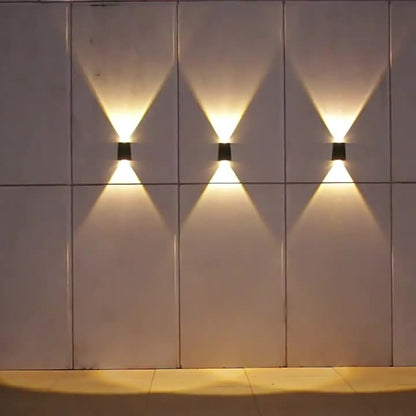 Solar Rectangle ABS PVC LED Outdoor Wall Sconce Lamp