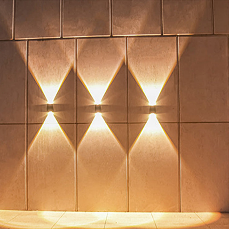 Solar Rectangle ABS PVC LED Outdoor Wall Sconce Lamp