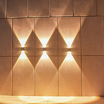 Solar Rectangle ABS PVC LED Outdoor Wall Sconce Lamp
