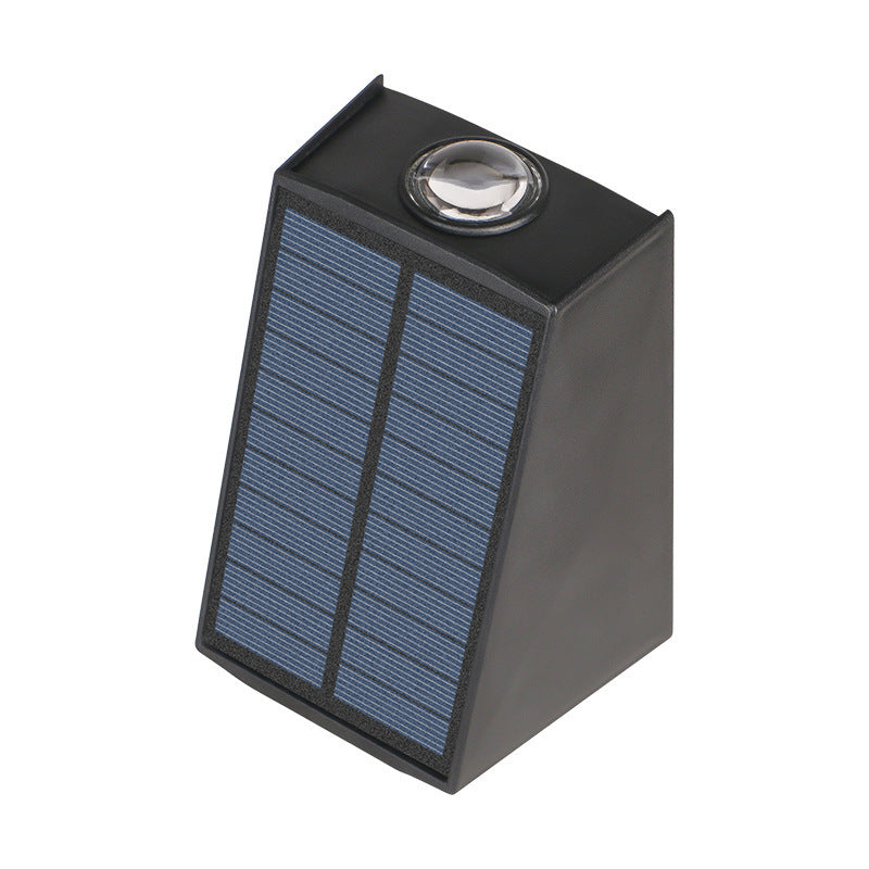 Solar Rectangle ABS PVC LED Outdoor Wall Sconce Lamp