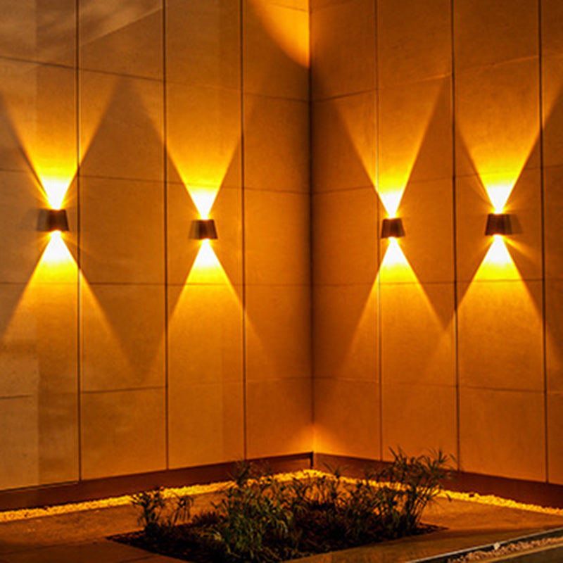 Solar Rectangle ABS PVC LED Outdoor Wall Sconce Lamp