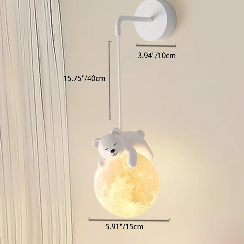 Cartoon Kids Resin Hardware PE 1-Light Wall Sconce Lamp