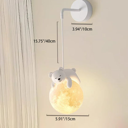 Cartoon Kids Resin Hardware PE 1-Light Wall Sconce Lamp