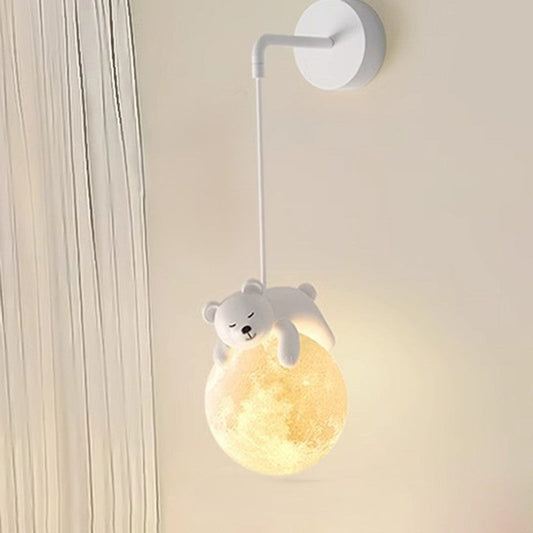 Cartoon Kids Resin Hardware PE 1-Light Wall Sconce Lamp