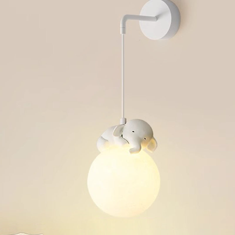 Cartoon Kids Resin Hardware PE 1-Light Wall Sconce Lamp