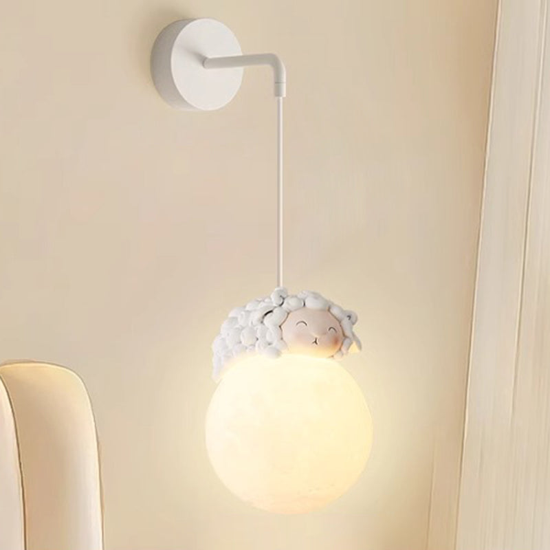 Cartoon Kids Resin Hardware PE 1-Light Wall Sconce Lamp