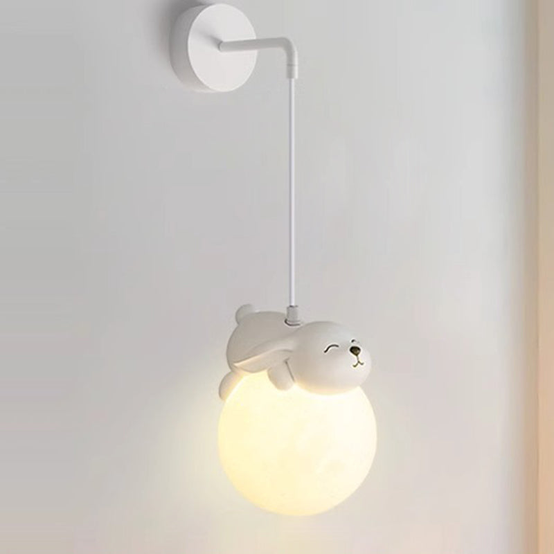 Cartoon Kids Resin Hardware PE 1-Light Wall Sconce Lamp