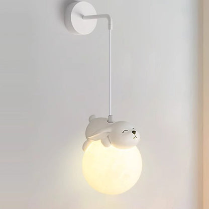 Cartoon Kids Resin Hardware PE 1-Light Wall Sconce Lamp
