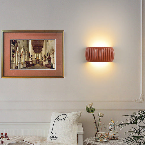 Scandinavian Pumpkin Resin Iron 2-Light Wall Sconce Lamp