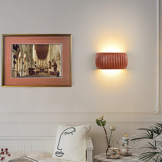 Scandinavian Pumpkin Resin Iron 2-Light Wall Sconce Lamp