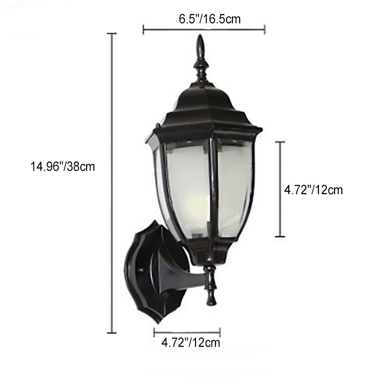 Waterproof Aluminum Glass 1-Light Wall Sconce Lamp
