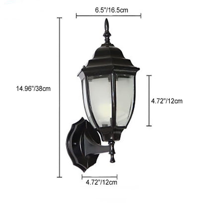 Waterproof Aluminum Glass 1-Light Wall Sconce Lamp