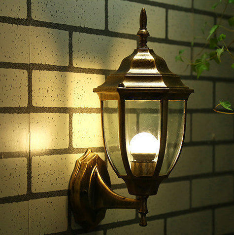 Waterproof Aluminum Glass 1-Light Wall Sconce Lamp