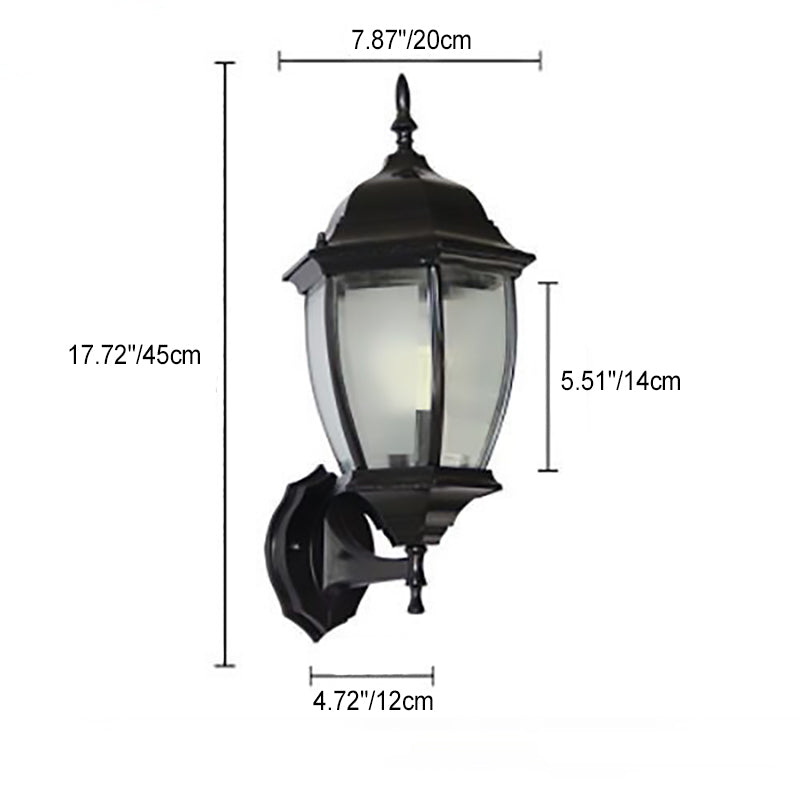 Waterproof Aluminum Glass 1-Light Wall Sconce Lamp