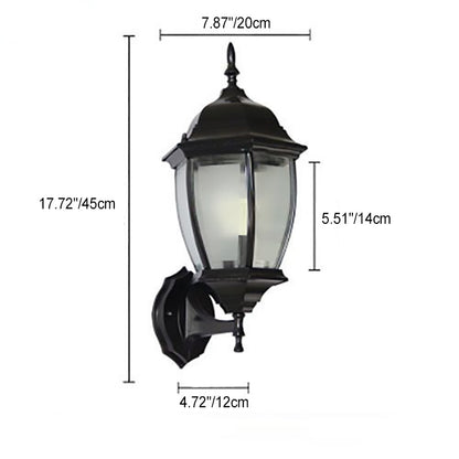 Waterproof Aluminum Glass 1-Light Wall Sconce Lamp