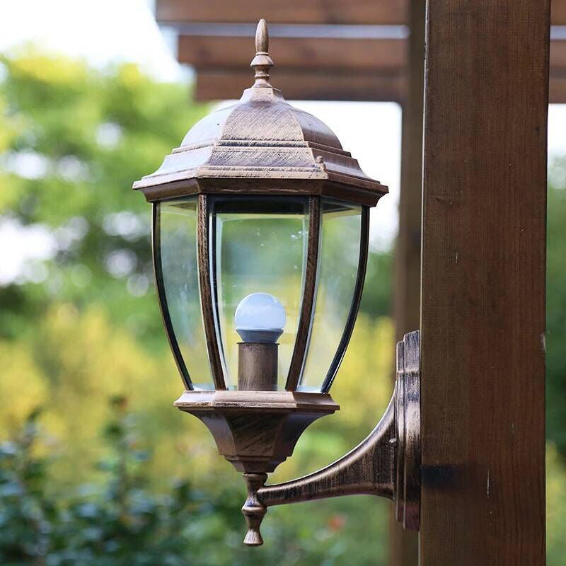 Waterproof Aluminum Glass 1-Light Wall Sconce Lamp