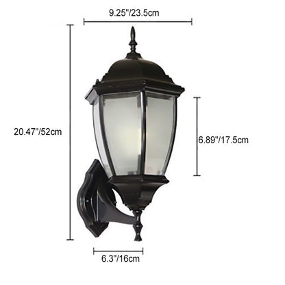 Waterproof Aluminum Glass 1-Light Wall Sconce Lamp