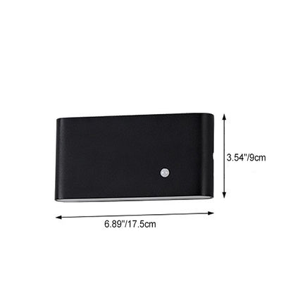 Chargeable Rounded Edge Aluminum LED Wall Sconce Lamp