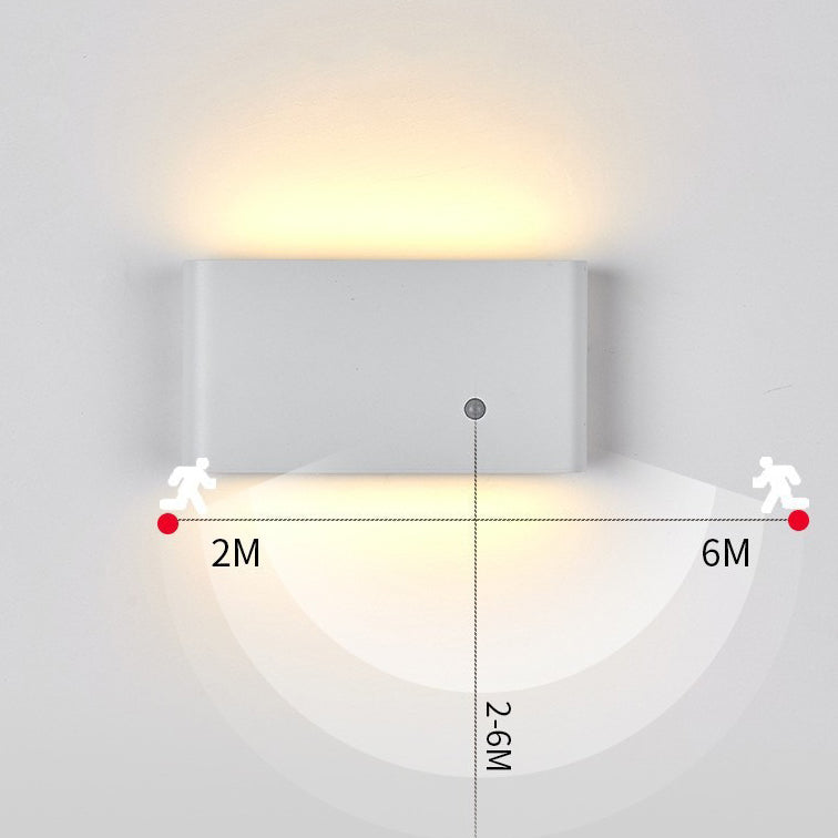 Chargeable Rounded Edge Aluminum LED Wall Sconce Lamp