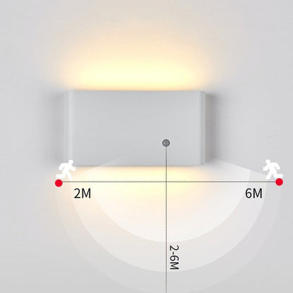 Chargeable Rounded Edge Aluminum LED Wall Sconce Lamp