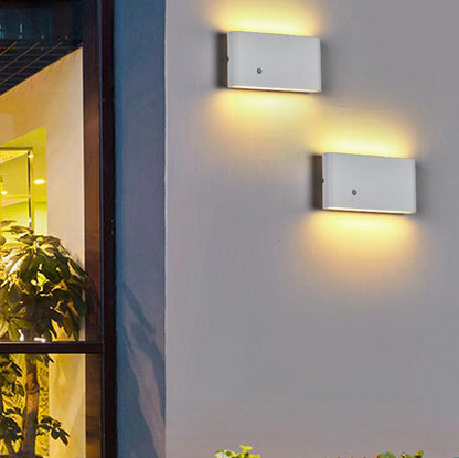 Chargeable Rounded Edge Aluminum LED Wall Sconce Lamp