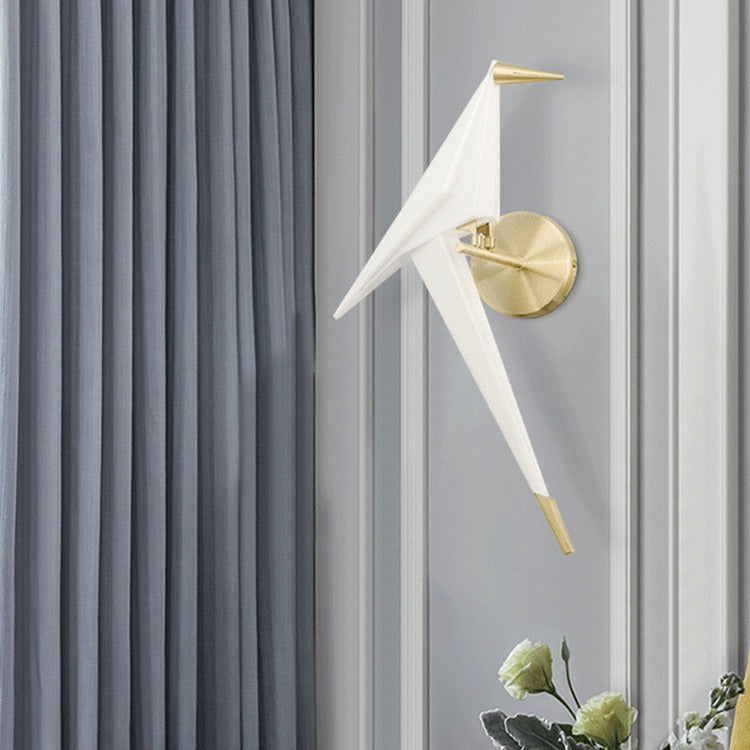 Scandinavian Platinized Metal Acrylic LED Wall Sconce Lamp