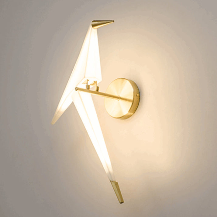 Scandinavian Platinized Metal Acrylic LED Wall Sconce Lamp