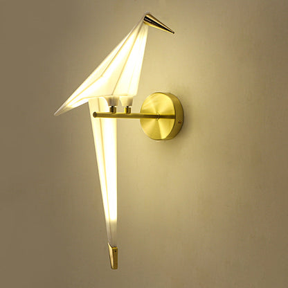 Scandinavian Platinized Metal Acrylic LED Wall Sconce Lamp
