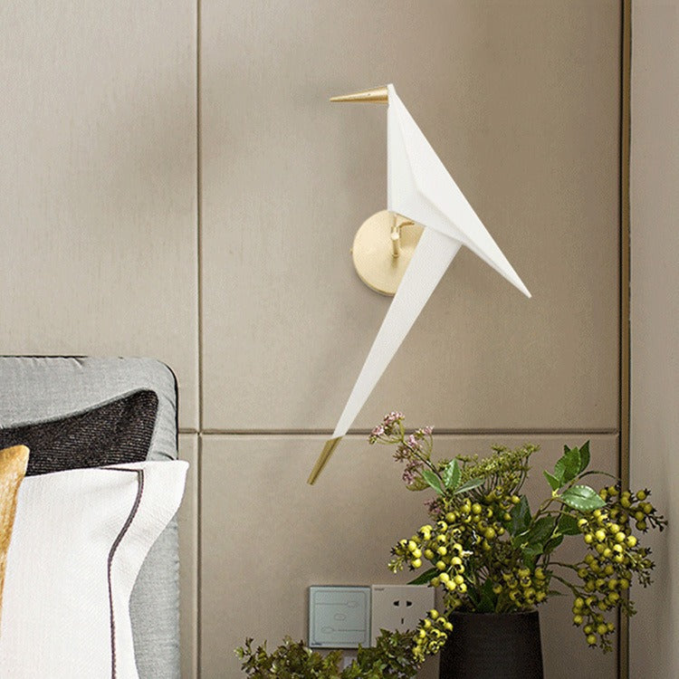 Scandinavian Platinized Metal Acrylic LED Wall Sconce Lamp