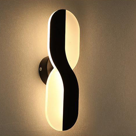 Scandinavian Oval Iron Acrylic LED Wall Sconce Lamp